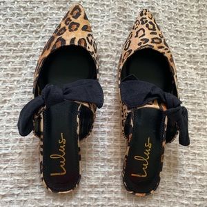Lulus leopard print flats, size 8